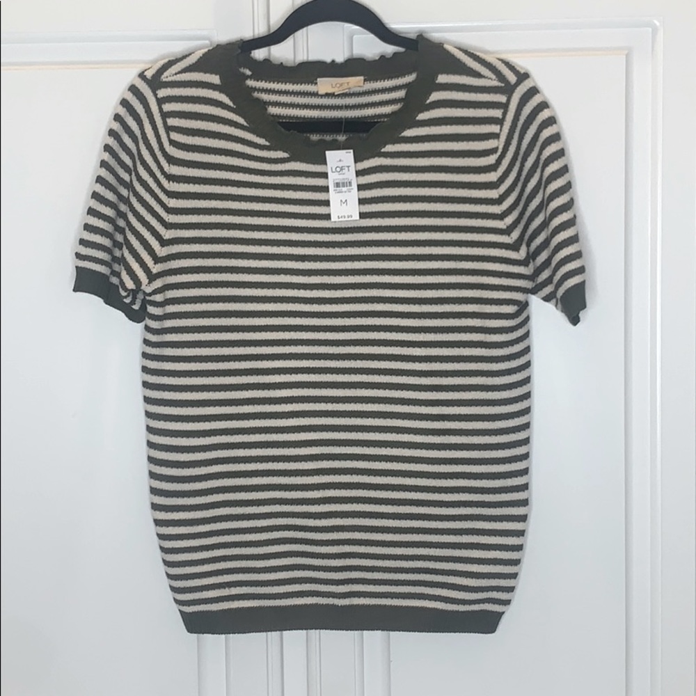 LOFT Striped Knit Top